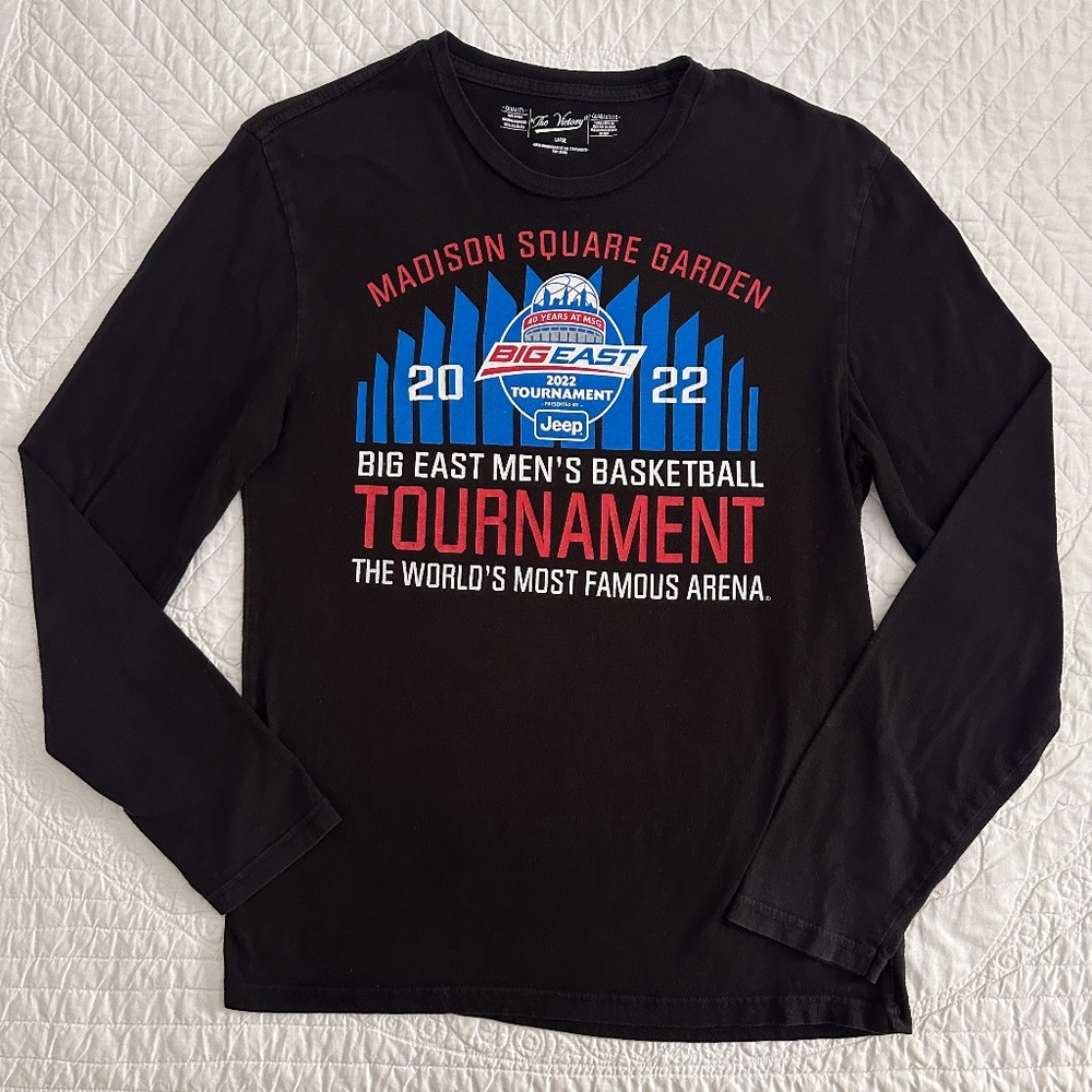 2022 Big East Men's Basketball Tournament Graphic Tee T-Shirt Long Sleeved
